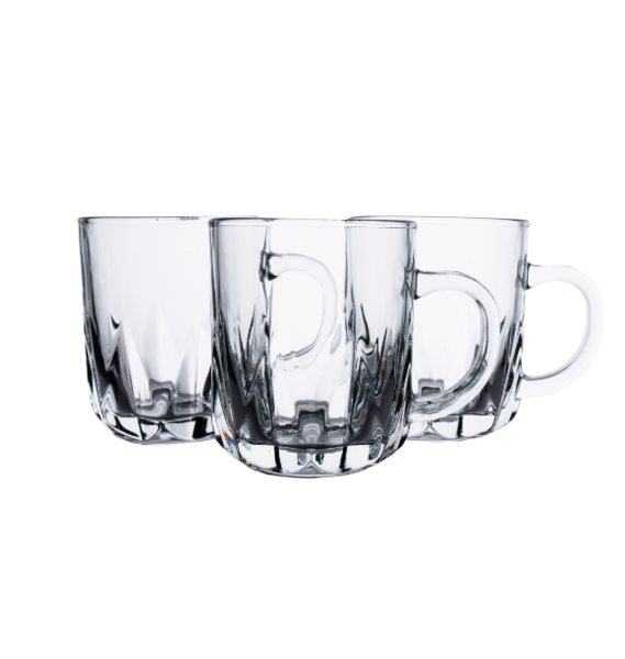 Roland Kulplu Cam Bardak | 3 Parça | Roland-34624