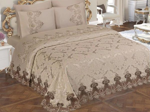 Ensemble de mariée dot Dubai 7 pièces cappucino