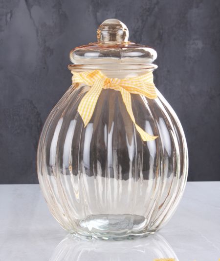 Acar | Rundes Goldglas mit Deckel 5,5 Lt