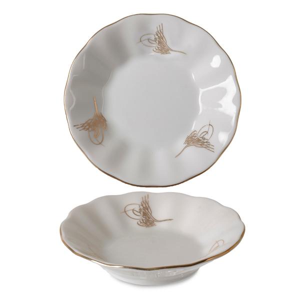 CT10 PORS # SULTAN # TUGRA PATTERNED CAY PLATE | حرير -64423