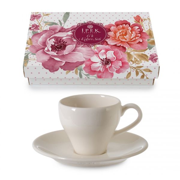07930 MILAS PLATE COFFEE CUP 70cc CREAM | SILK-IPF745