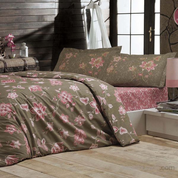 Classic Ranforce Belinay v1 Pink Single Duvet Cover Set