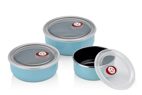 Neva Emaye 3'lü Saklama Kabı Seti Turkuaz