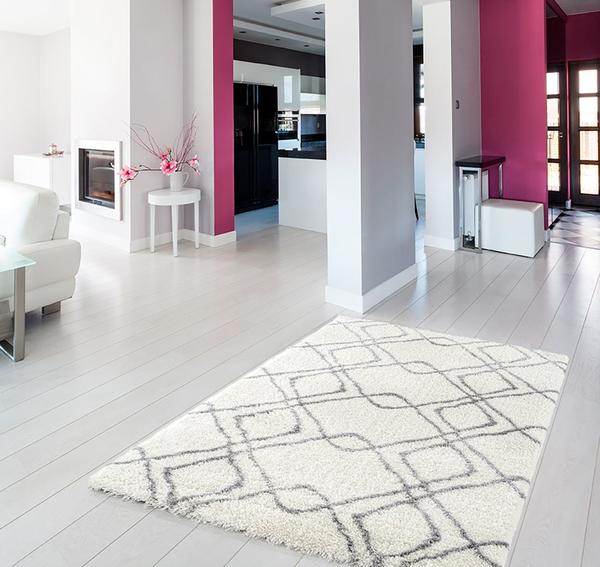 Festival Pearl Shaggy Halı | Beyaz Gri | Pearl-510-White-L.Grey