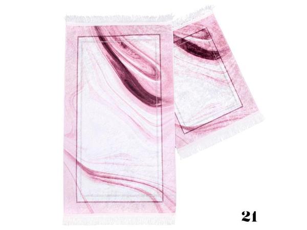 Granat rechteckige Badematte Set 2 Li Flieder