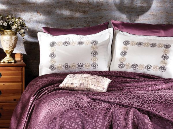 Dowry Anna 7 Piece Pique Set Plum