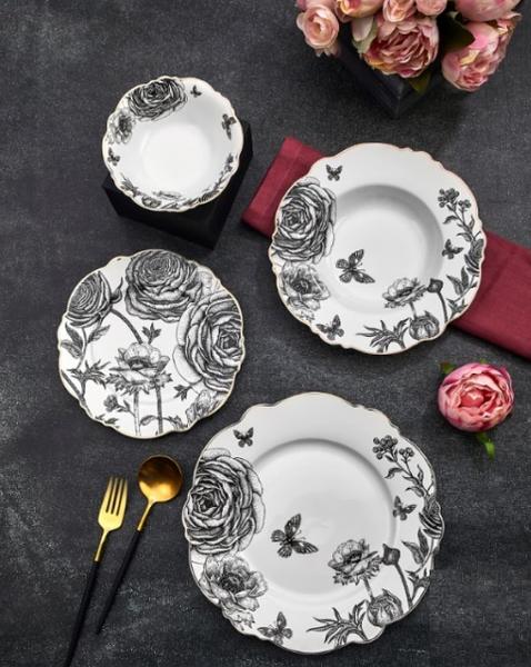 Bayev | Bone China 24 Parça Yemek Takımı