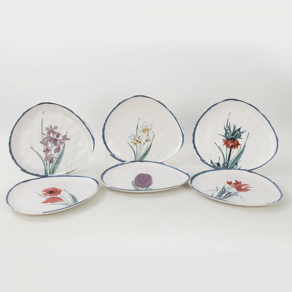 Anatolian Flowers Trior Servis Tabağı 30 Cm 6 Adet | Keramika