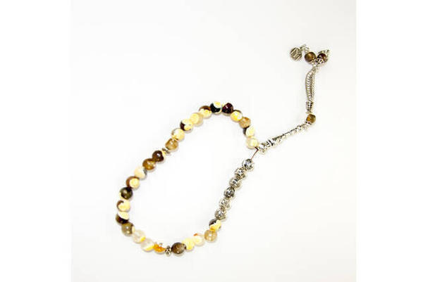 33 'Tasbih en pierre naturelle nacrée spéciale pour le nom