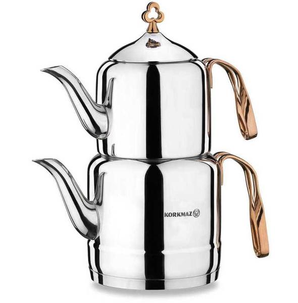 Korkmaz Çintemani Rosagold 3.1 lt Çaydanlık Takımı| Paslanmaz Çelik | A213
