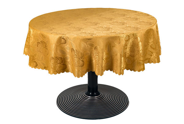 Bavary | Polyester Masa Örtüsü | Hardal | 160x160 | By-mouertue-5