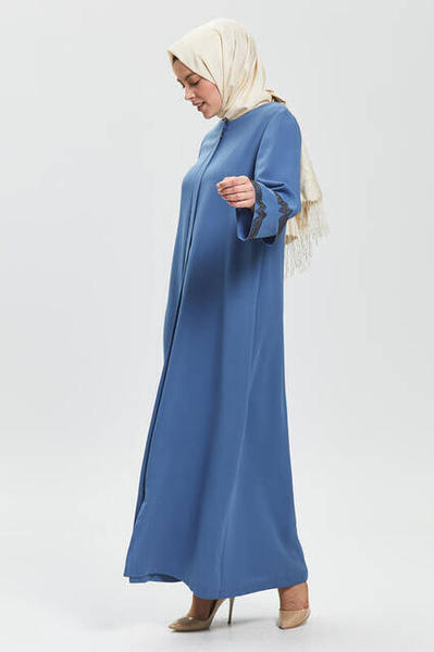 Derin İndigo Kolu Çift Kat Ferace 9082-20