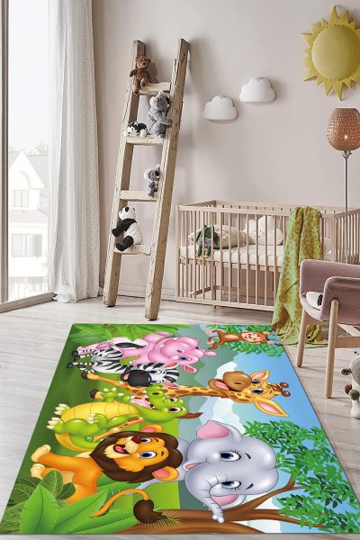 Birkilim Yıkanabilir Dekoratif Halı İpeksi Kaymaz Taban | MLN-IP-HP-730