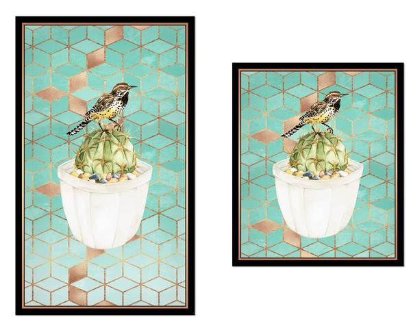 Bayev Cactus-Bird 2`li Banyo Paspas Seti Klozet Takımı 19 1447 01