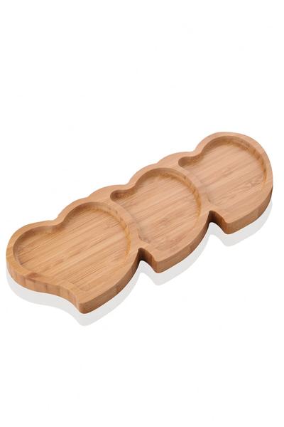 Bambus 3-Herz-Snack-Service