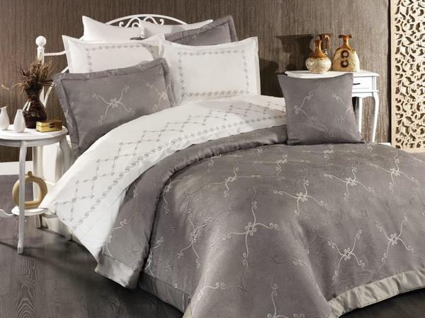 Wave Nakışlı Gelin Seti 10 Parça Krem Bej