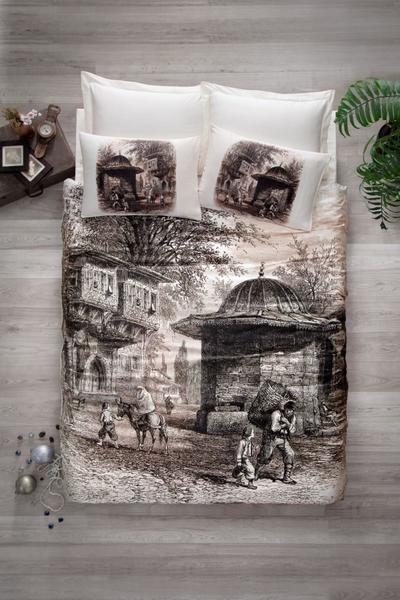 Cotton Box Saten Art Çift Kişilik Nevresim Takımı Çeşme | Cotton Box