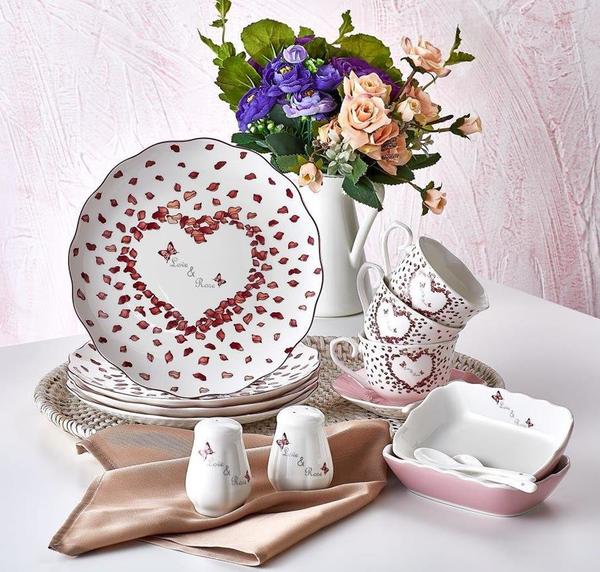 Neva Love & Rose 32 Teilig Frühstücks Service Premium Breakfast Collection 6 Personen