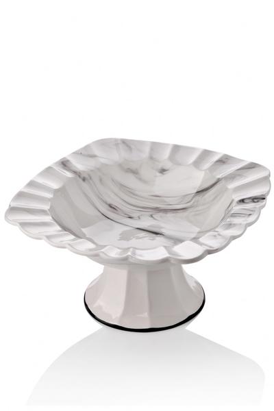 Marmor Muster Footed Obst & Salat servieren