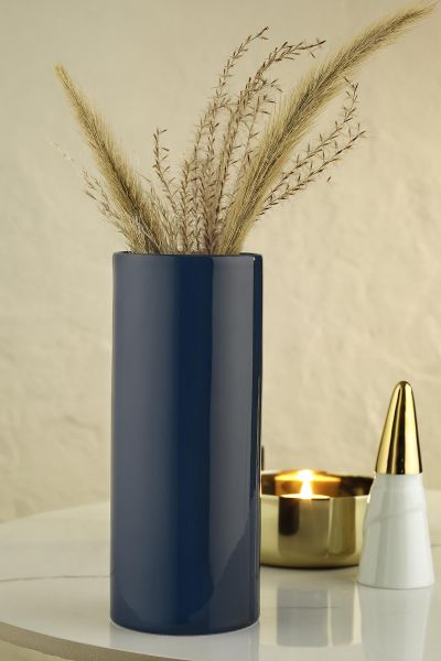 Kütahya Porselen Modern 20 cm Vazo Lacivert