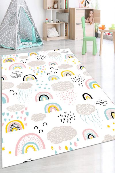 Birkilim Yıkanabilir Dekoratif Halı İpeksi Kaymaz Taban | MLN-IP-HP-685