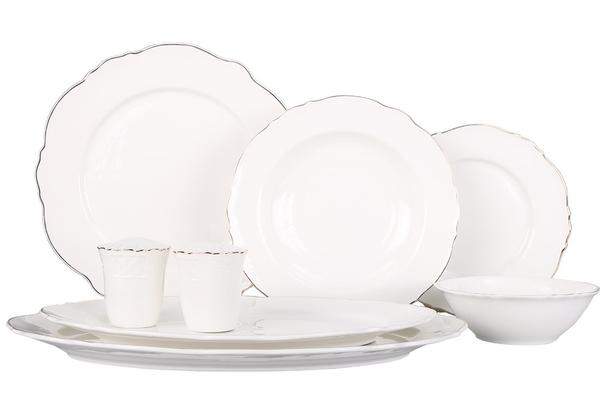 Bavary 28 Parça Yemek Takımı | 6 Kişilik | Yuvarlak | Beyaz | By-hyt439g