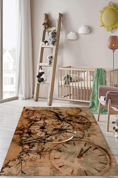 Birkilim Yıkanabilir Dekoratif Halı İpeksi Kaymaz Taban | MLN-IP-HP-782