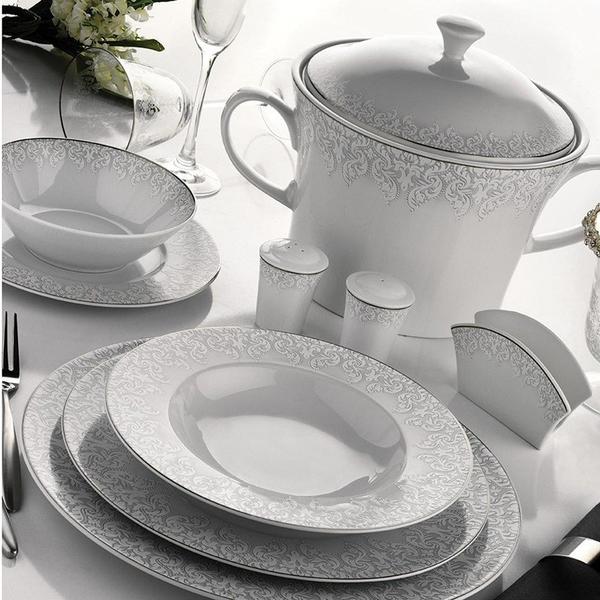 Kütahya Porselen İris 97 Parça Desen Yemek Takımı | Yuvarlak | 12 Kişilik | 51256