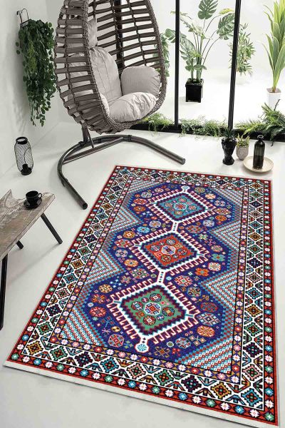 Birkilim Yıkanabilir Dekoratif Halı İpeksi Kaymaz Taban | MLN-IP-HK-002