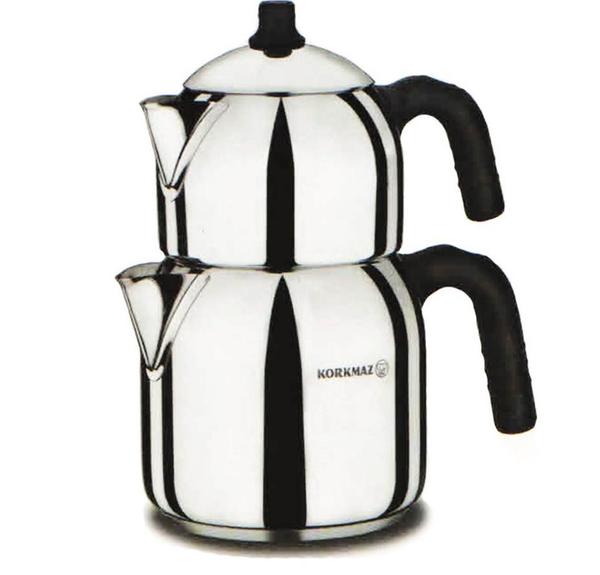 Korkmaz Lara 2.7 lt Çaydanlık Takımı| Paslanmaz Çelik | A202