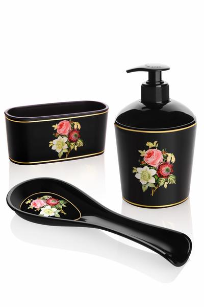 طقم مطبخ مذهب أكريليك فاخر مكون من 3 قطع