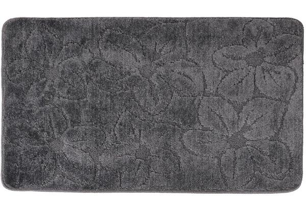 Duygu 3 Parça Banyo Paspas Seti Çiçek Gri