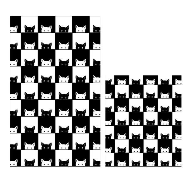 Soley Black-White Djt. 2 Piece Bath Mat Set Closet Set 0400 01