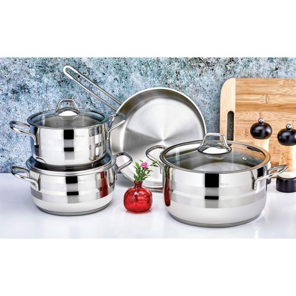 Öz Life | Ada 8 Parça Sade Tencere Seti