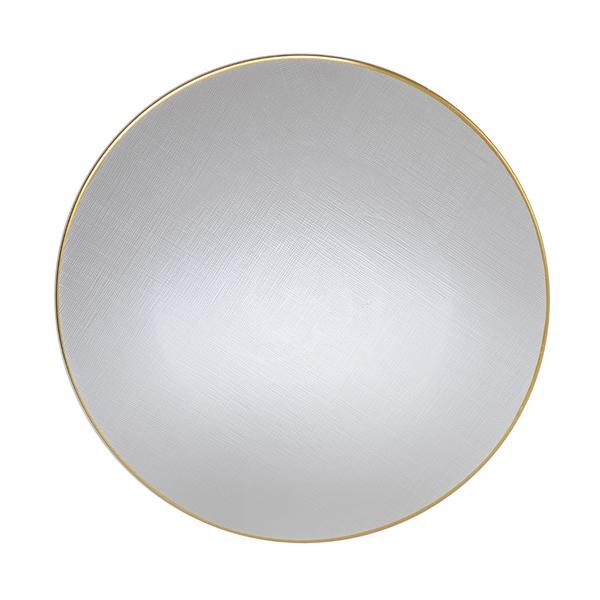 17857 FABRIC PATTERN GOLD RIM PLATE-28 CM | SILK-AKC908