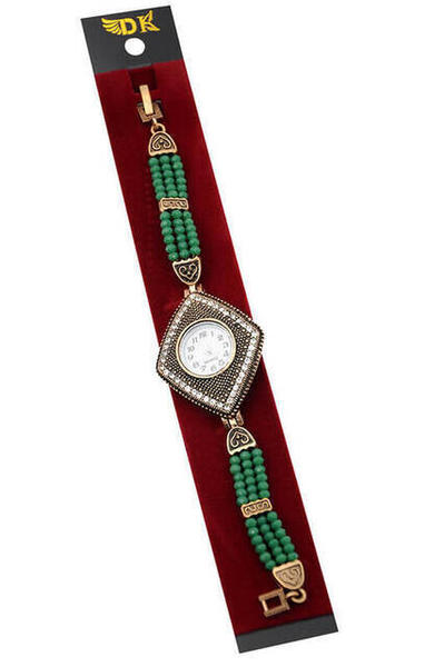 Boncuk Taşlı Bayan Saat