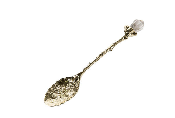 Dekonaz 6'lı Çay Kaşığı | Kristal Taşlı | Modern Tasarım | Altın