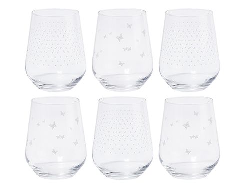 004-01-6 ENSEMBLE DE GOBELETS À EAU EFFET PAPILLON PIÈCES