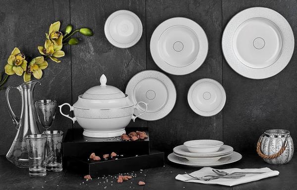 Neva Sirina 60 Parça Elegance Yemek Takımı | 12 Kişilik | Yuvarlak | N2572