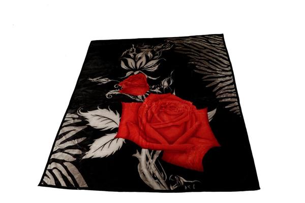 Onur Yün Battaniye Melissa Kırmızı Güller 2 Kişilik