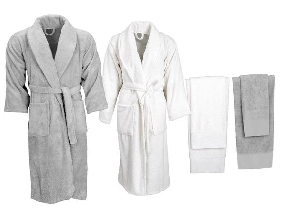 Minteks Soft 6 Piece Family Set رمادي - أبيض