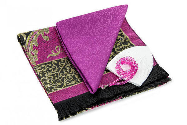 Ramadan Special Set 6 - Gebetsteppich - Bezug - Kappe - Rosenkranz - Boxed