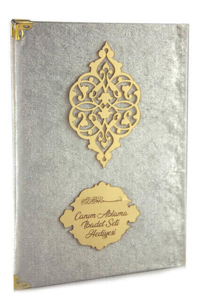 İsme Özel Anneler Günü Hediyesi Namaz Elbisesi Seti Krem