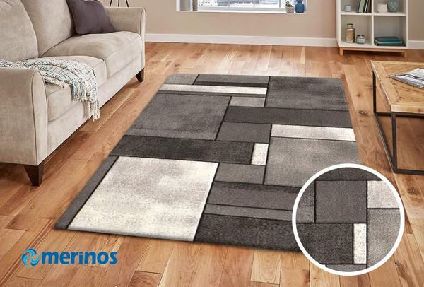 Merinos Brilliance Halı Dikdörtgen Desenli | Gri | 661-95-Grey