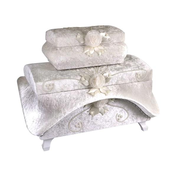 *Raphaela 2'li Çeyiz kutusu / Dekoratif Sandık - Krem