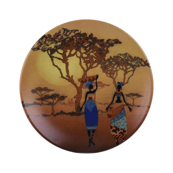 Afrikalı Kadınlar Ege Pasta Tabağı 20 cm 6 Adet - 18113 | Keramika