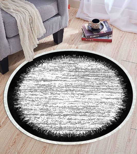 Birkilim Yuvarlak Yıkanabilir Dekoratif Halı İpeksi Kaymaz Taban | MLN-IP-YU-HT-511