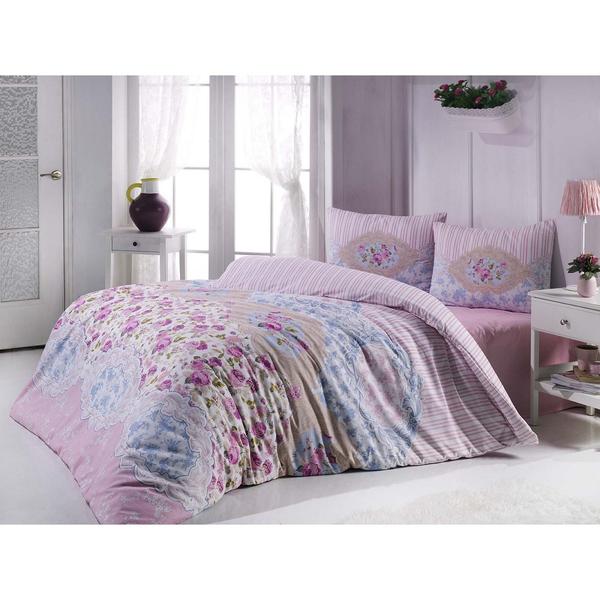 Ensemble housse de couette double Minteks Daily Ranforce-Tamara