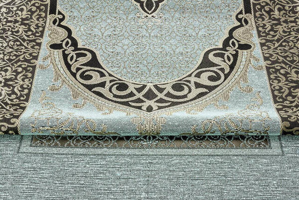 Economic Ottoman Taffeta Prayer Rug - 0150 - Green