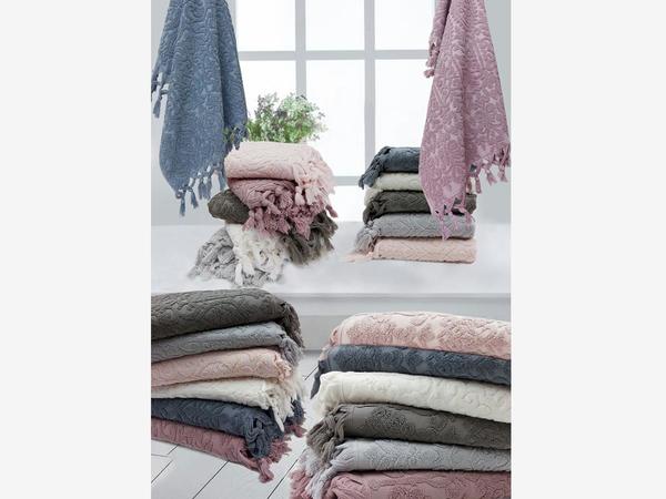 Serviette pour le visage 6 pièces en coton à franges Naive